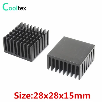 10buc/lot 28x28x15mm Radiator de Aluminiu negru radiator radiator pentru Cip Electronic VGA RAM IC CONDUS COOLER de racire