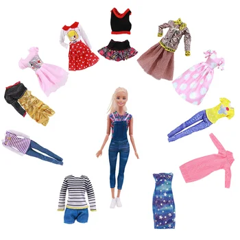 Haine papusa Barbie Rochie de Până Joc Rochie Manual de Moda Uniforme Stabilite Pentru Barbie BJD Papusa Accesorii de Jucarie pentru Copii Fete Cadou