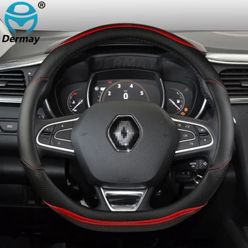 pentru Renault Sandero Dacia Sandero Volan Masina Acoperire Non-alunecare de Microfibra + Piele din Fibra de Carbon Moda Accesorii Auto