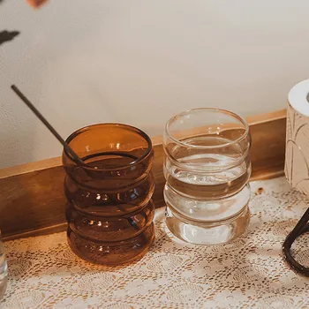 Japoneze Benzi Ulcior de Lapte de Căldură-resistantn Cafea Ceașcă de Sticlă Cu Mâner Transparent Ceai Lapte Separator Cupa Acasă Cafe Drinkware