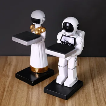 Moda Rășină Ceas Display Stand Cosmonaut Astronaut Suport Raft De Depozitare