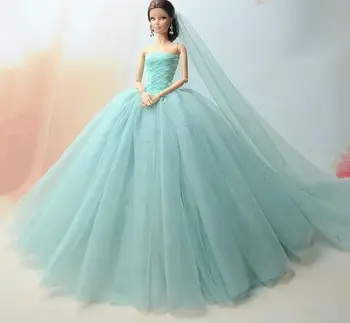 Ofertă specială original pentru papusa barbie haine de nunta rochie Multistrat rochie de sirenă rochie de printesa tort fusta