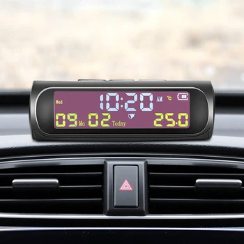 Uite Solare Masina Ceas Digital Accesorii Auto AN01 AN02 TPMS cu Display LCD Unic pentru Piese Auto Portabil Ornamente