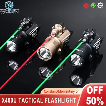 Fost X400U Lanterna Tactice X400 Ultra Armă de Lumină Roșie, Verde Laser Vânătoare Surefir Pistol Scout Lumina Gloc17