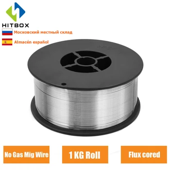 HITBOX Mig Sârmă-Flux Pentru Lipire Sudare 0,8 mm 1KG Nu Gaze de Sudură Cabluri de Oțel de Fier Mag Consumabile E71T-GS Accesorii