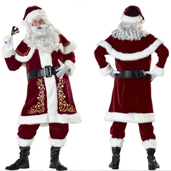 Moș Crăciun Multi-Costum Cu Barba Ajunul Crăciunului Costum
