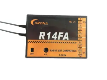 CORONA R14FA 14CH FASST rc receptor compatibil TM7, TM8, TM10, TM14 sau T6EX-2.4 G, 7C-2.4 G, 8FG, 10CG, 12FG,14MZ,14SG,18MZ