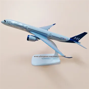 20cm Aliaj de Metal Aeriene Scandinave SAS Airlines Airbus 350 A350 Airways Avion Model de turnat sub presiune cu Aer Model de Avion de Aeronave Cadouri