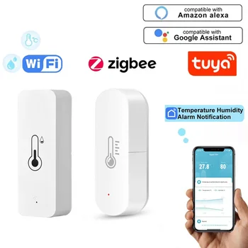 Tuya ZigBee3.0 WiFi Temperatură Și Umiditate Senzor Inteligent De A Lucra Acasă Cu Legătură Inteligentă Alexa Google Asistent Acasă