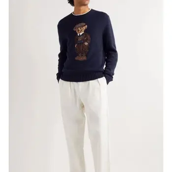Oamenii RL Urs Pulover Casual Îmbrăcăminte de Iarnă de Moda cu Maneci Lungi Tricotate Pulover Pulover Femei 2022 Nouă Haină de Lână Streetwear