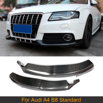 Fibra de Carbon Bara Fata Buza Partea Repartitoare pentru Audi A4 B8 Standard 2009 - 2012 Non Sline Auto Spoiler Fata Buze Repartitoare