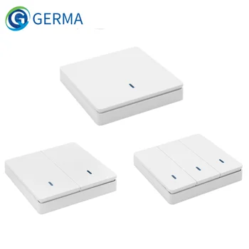 GERMA 1/2/3 Butonul 433Mhz împinge smart Wireless Lumina Comutator RF Control de la Distanță 110V 220V Receptor RF Panou de Perete Lampă de Plafon