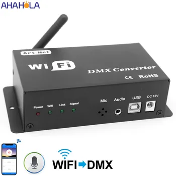 WF310 Wifi Controler 12v DC Wifi pentru a Dmx Singal Convertor App Wifi Control DMX Decodor pentru Benzi cu Led-uri de Lumină Wifi Controler cu Led-uri