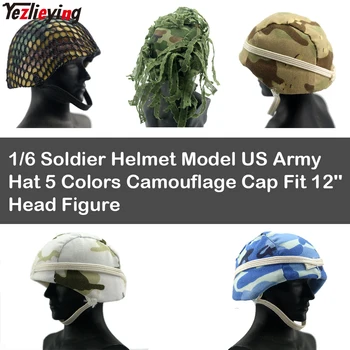 1/6 Soldat 1:6 Model de Casca US Army Hat 5 Culori Kuweit Camuflaj Capac Net HelmetCover F 12 țoli Cifrele de Acțiune Corpul Headsculpt