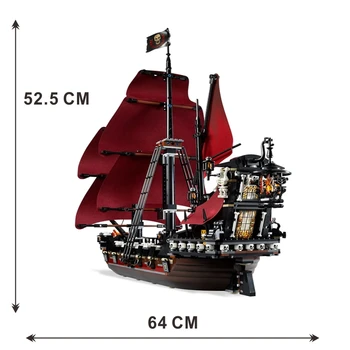 16009 Corabie De Pirați Blocuri Queen Annes Revenge 6001 Barca Jucărie Cărămizi Model Compatibil 4195 Copii Ziua De Nastere Cadou De Crăciun