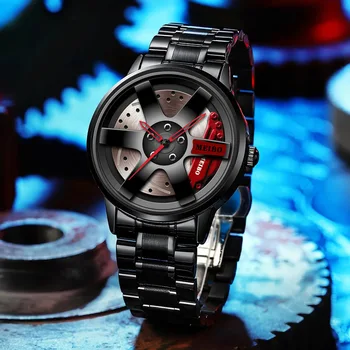 Moda Barbati Roți Auto Ceasuri de Lux din Oțel Inoxidabil rezistent la apă Ceas pentru Bărbați Cuarț Încheietura Ceasuri de sex Masculin Ceas relogio masculino