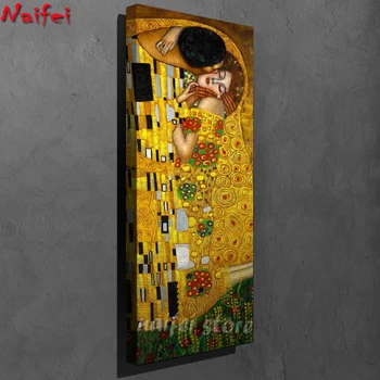 5D Diy Diamant Mozaic Gustav Klimt Sarutul Abstracte Colorate Arta de Diamant Tabloul Complet Piața Diamant Broderie portret,
