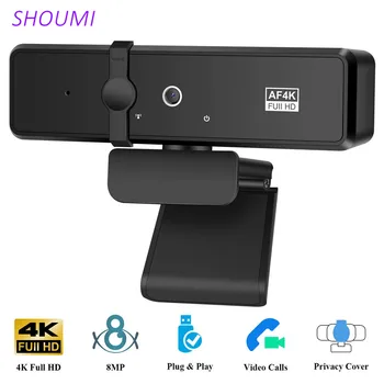 800W HD 4K Webcam Autofocus aparat de Fotografiat USB de pe Computer cameră Web cu Microfon Roti pentru Desktop PC Laptop-ul de pe YouTube Skype Live Stream