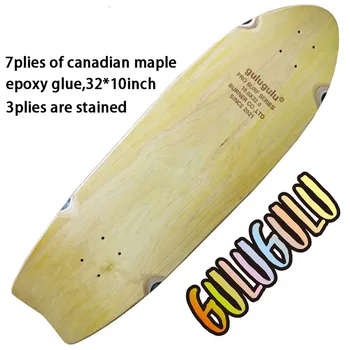 Bună Calitate a Terenurilor Surf Skate Punte Skateboard Punți Arțar Canadian și Adeziv Epoxidic de Bambus, Material Bun
