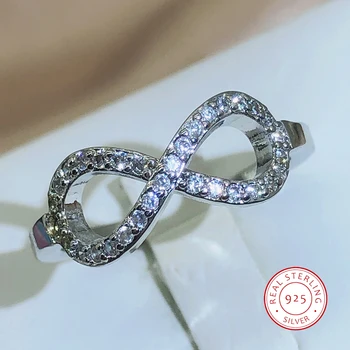 Noi Populare Întrețesut Geometrice Zirconia Inel Plin De Diamante Doamnelor 925 Timbru Moda Bijuterii Cadou De Nunta Petrecere