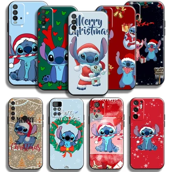 Crăciun fericit Lilo Stitch Telefon Caz Pentru Xiaomi Redmi Nota 11 11S 11T 10 10 9 9 Pro 5G Redmi 10 9 9A 9T 9C Silicon Lichid