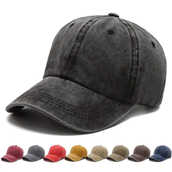 Vintage Spălat Șapcă De Baseball Bumbac Snapback Hat Primavara Toamna Capac De Culoare Pură Cowboy Hip Hop Pălărie Reglabil Denim Trucker Tata Pălărie