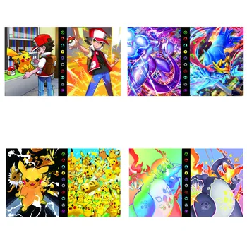 Noi 240Pcs Anime Pokemon Pikachu Charizard carte Carte Folder Liant Vmax Jucării, Cărți de Joc Pack Titularul Broșură Copii Cadou
