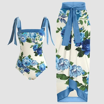 Imprimare de moda Dantelă-O singură Bucată Costume de baie și Acoperă-Up-uri pentru Femei Costume de Baie Holiday Beach Rochie de Vară pe Plajă Bikini Costume 2022