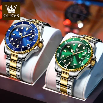 OLEVS Vânzări la Cald Bărbați Ceasuri Sport Mecanice Analogice Încheietura Ceas Militar din Oțel Inoxidabil de Top de Brand de Moda de Lux Barbati Ceas