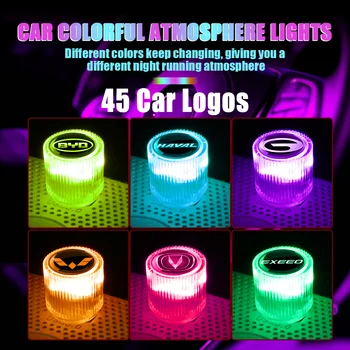 Masina USB Atmosfera Mini Lampa LED Lumina de Noapte Decor plin de culoare de Iluminat Pentru Audi Sline A4 B6 B7 B8 B9 A3 8P sportback 8V 8L A6 C7 C6 C5 A5 Q5