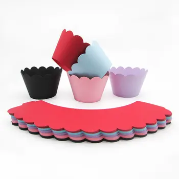 12buc/set Macaron Culoare Cupcake Ambalaje de Hârtie Roz Galben Albastru Decoratiuni de Nunta de Petrecere Consumabile Desert masa Decor de Masă
