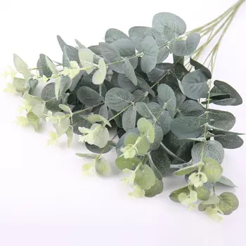 50cm Artificiale Frunze de Eucalipt Grămadă Ramură de Plastic Fals Plante cu Frunze Verde Tulpini pentru Nunta Faux Fals Flori Decor Plante