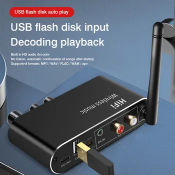 DAC USB Audio Amplificator pentru Căști de Sunet Amplificator de Fibră Optică, cablu Coaxial-3.5 MM Converter Boxe Auto de U Disc Receptor Bluetooth