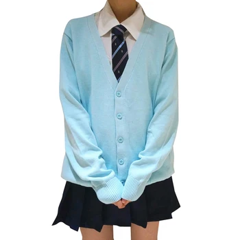 Femei Tricotate Cardigan Pulover Moda toamna stil japonez elevii de școală uniformă maneca lunga fete drăguț cardigan deschis Haina
