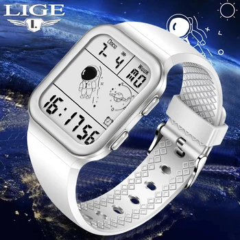 LIGE Noua Moda Ceas Digital Barbati Top Brand de Lux Dual Display Ceas Casual Sport Impermeabil Cuarț Pătrat Ceasuri Pentru Barbati