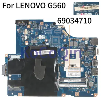 KoCoQin Laptop placa de baza Pentru LENOVO IdeaPad G560 Z560 HM55 Placa de baza NIWE2 LA-5752P 11S69034707