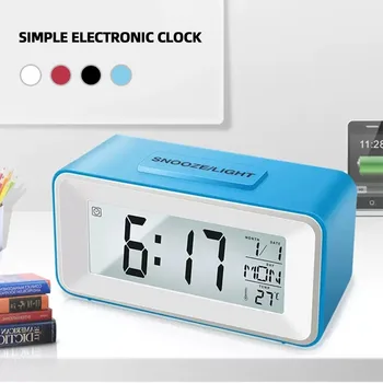 LED Digital Ceas cu Alarmă Snooze Iluminare Mut Calendar Desktop Electronice Bcaklight Ceasuri de Masă, Ceas de birou Decor Acasă