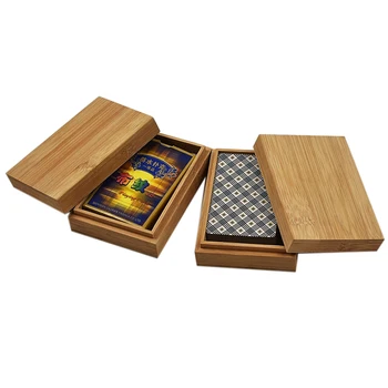 Noi Bambus Carduri Cutie De Depozitare Desktop Lemn De Poker Carte De Joc De Box Caz De Tarot Cutie Cutie Goală