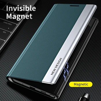 Magnetic Flip din Piele de Caz Pentru iPhone 13 Pro Max Kickstand Acoperi Coque Fundas Caz pentru iPhone 12 Pro MAX de Lux
