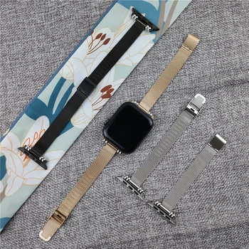 Pentru Apple Watch 7 6 SE 40mm 44mm seria 5 4 3 38mm 42mm trupa Milanese loop Țesute curea din Otel Inoxidabil pentru iwatch se benzi de femei