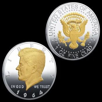 1964 NOI Monede Kennedy Suveniruri și Cadouri Argint Placat cu Monede Comemorative Statele Unite ale americii Acasă Decoratiuni de Monede de Argint