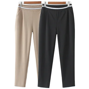 5xl coreean pantaloni pentru femei de vara pantaloni lungi office doamnelor elastic talie înaltă calitate, pantaloni harem
