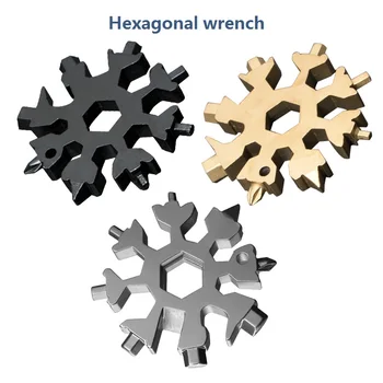 Cheie Hex Multifuncționale de zăpadă cheie multi-scop instrument universal portabil și portabil hexagonal tabla de otel-carbon de mână