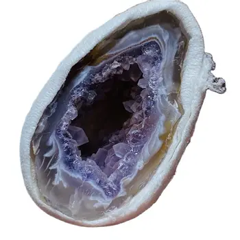 Natural Purple Agate Geode Cutie De Cristal Pentru Decor Acasă Reiki De Vindecare Minerale-Specimen De Colectare