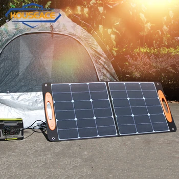 HOUSEACE 100W Impermeabil Panou Solar Portabil în aer liber, Rapid de Încărcare Solar Pliere Încărcător Cu Mâner de Camping Accesorii SGP-100W