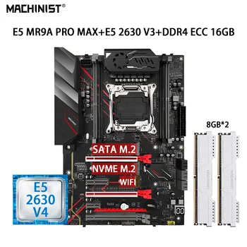MAȘINIST E5 MR9A PRO MAX Placa de baza LGA 2011-3 Set Kit Cu Xeon E5 2630 V4 CPU Procesor 2*8GB=16GB DDR4 ECC Memorie RAM NVME