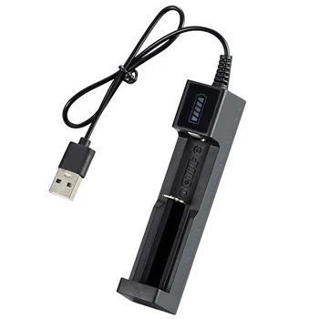 1 Slot Încărcător USB Încărcător de Baterii Inteligent pentru 16340 14500 18650 26650 3.7 V Baterie cu Litiu USB de Încărcare Rapidă
