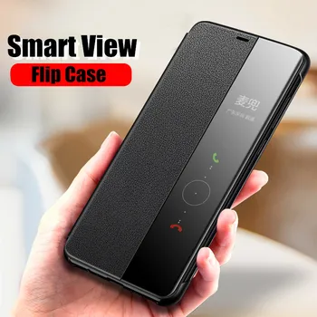 NOUL Smart View Flip case Pentru Samsung Galaxy S22 S21 S20 Ultra Plus S20FE S21FE Nota 20 10Plus Piele Auto Somn Trezesc Acoperă