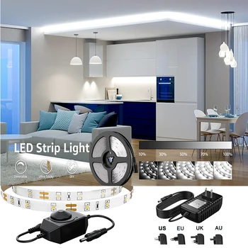 Benzi cu LED-uri Lumini de Cald, Alb Natural Premium de Înaltă Densitate Estompat LED Bandă Lampă de 12V Lumina Frânghie de Sub Dulap Dormitor, Bucatarie
