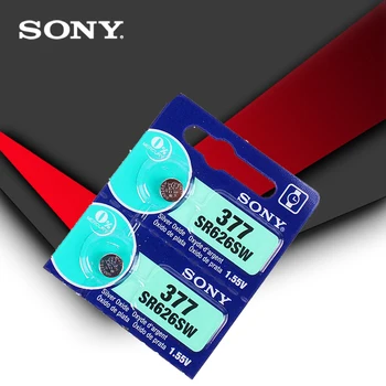 2pc Sony 100% Original 377 SR626SW SR626 AG4 1.55 V Oxid de Argint Ceas Baterie SR626SW 377 Butonul de Celule Monede FĂCUTE ÎN JAPONIA